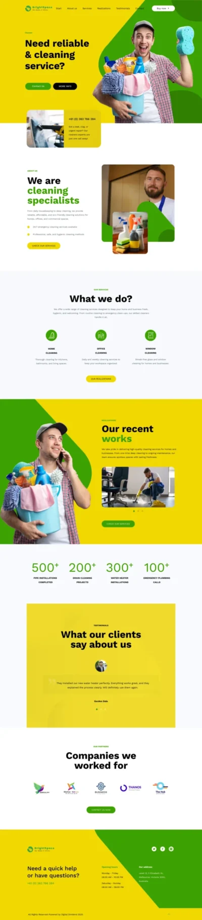 Cleaner website template 2