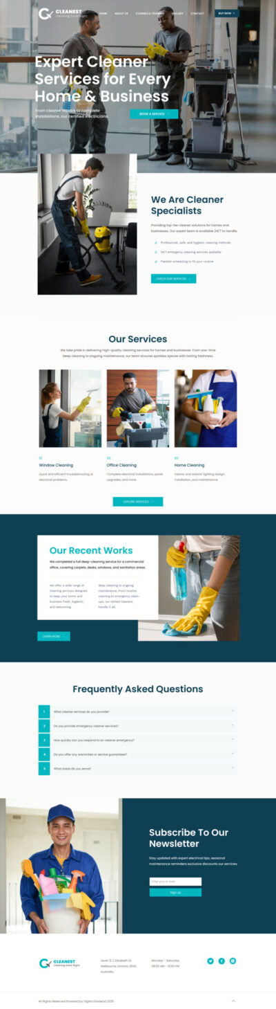 Cleaner website template 3
