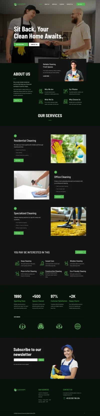 Cleaner website template 4