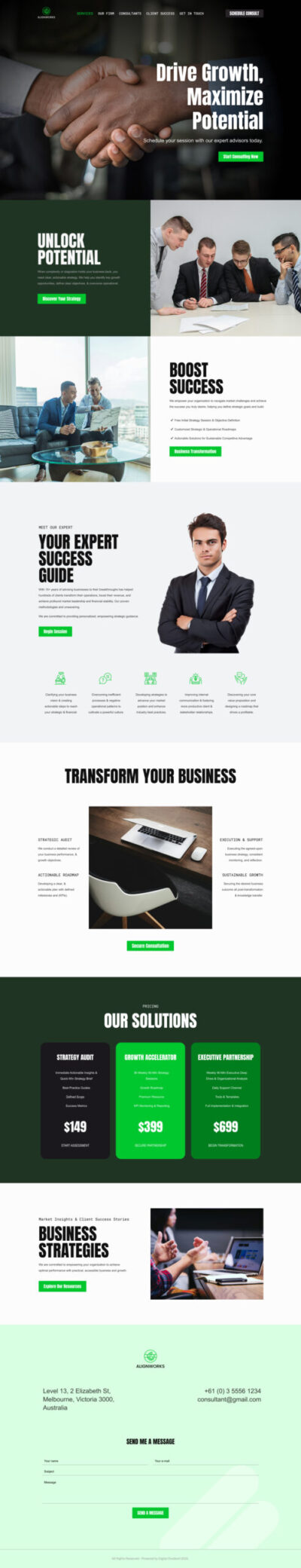 Consultants website template 2 Consultants website template 2