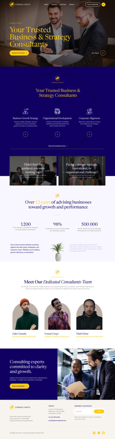 Consultants website template 4 Consultants website template 4