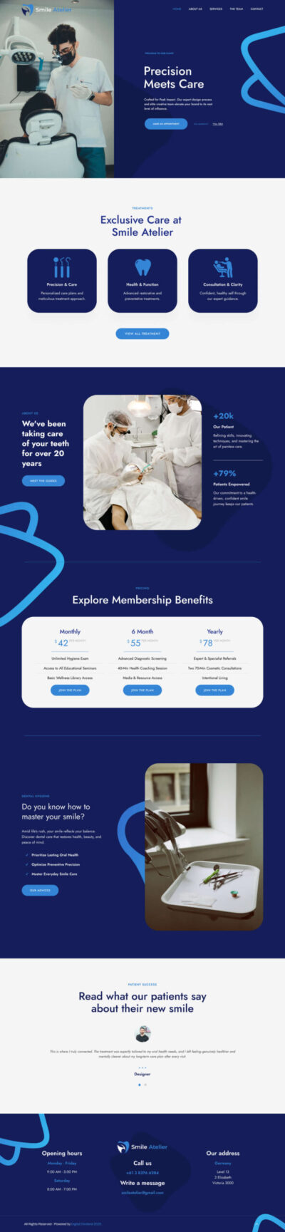 Dentist website template 2 Dentist website template 2