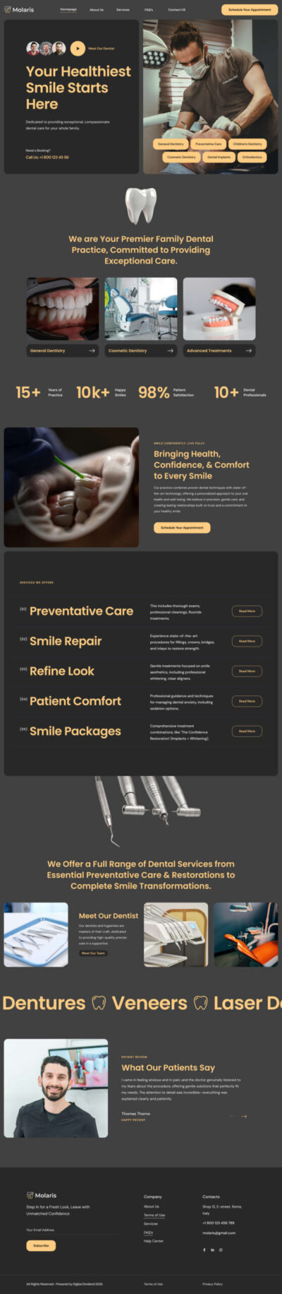 Dentist website template 3 Dentist website template 3