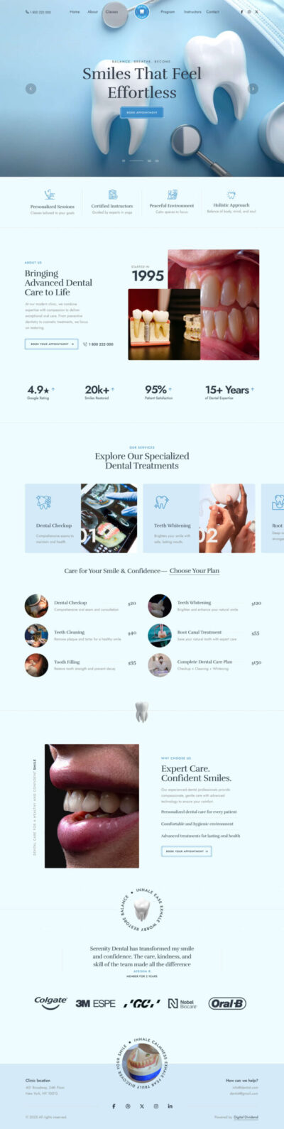 Dentist website template 4 Dentist website template 4