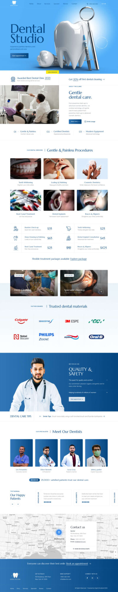 Dentist website template 5 Dentist website template 5