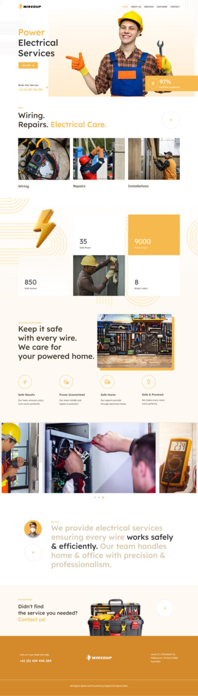 Electrician website template 5 Electrician website template 5
