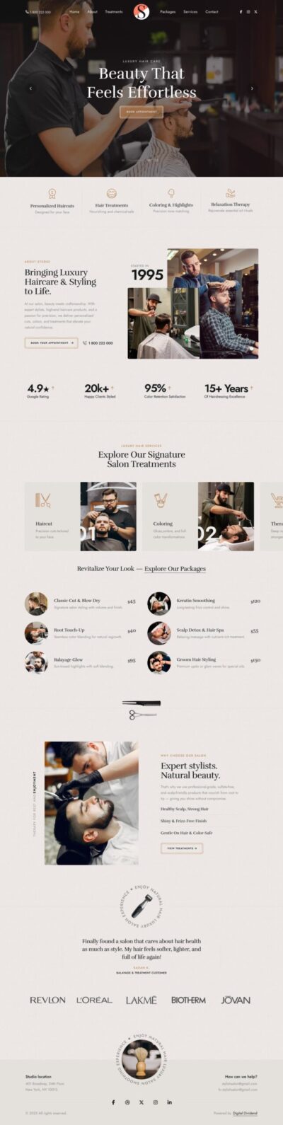Hair Salon website template 4-min