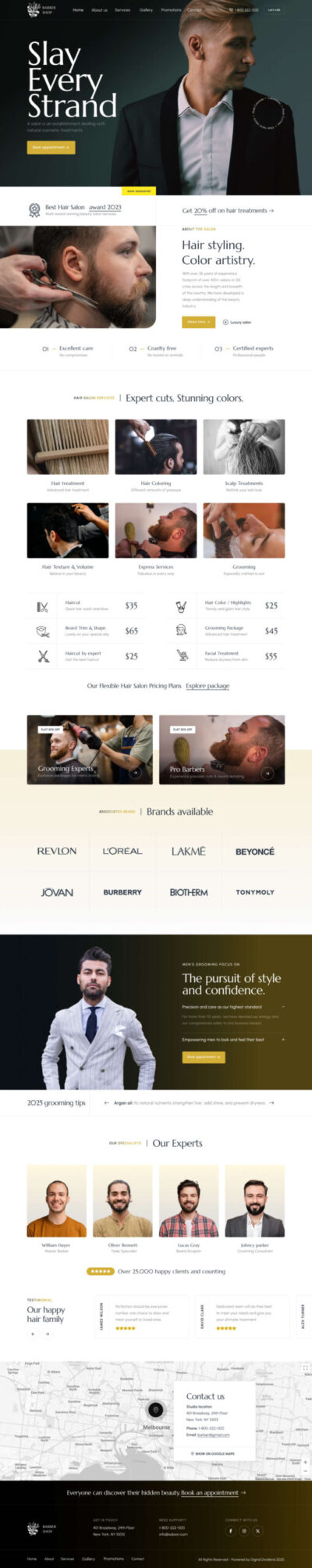 Hair Salon website template 5