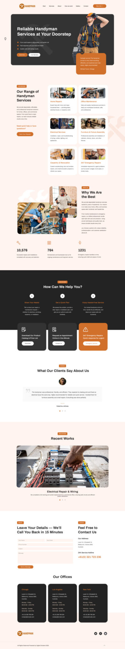 Handyman website template 1