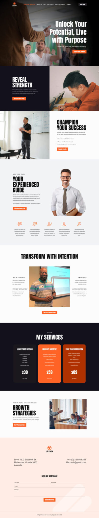 Life coaches website template 2 Life coaches website template 2