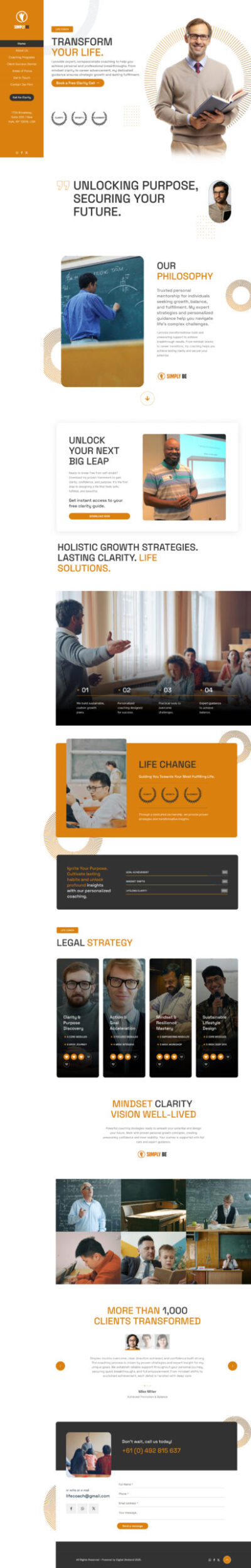Life coaches website template 3 Life coaches website template 3