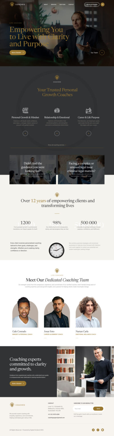 Life coaches website template 4 Life coaches website template 4