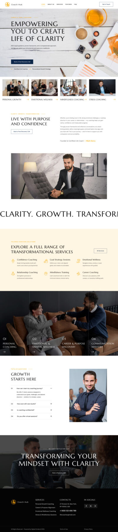 Life coaches website template 5 Life coaches website template 5