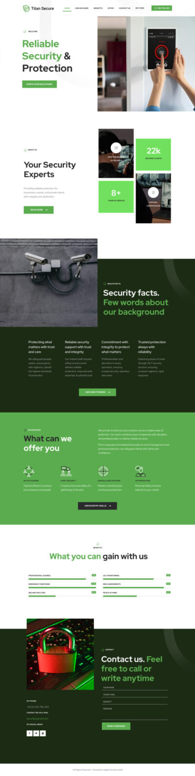Security service providers website template 1