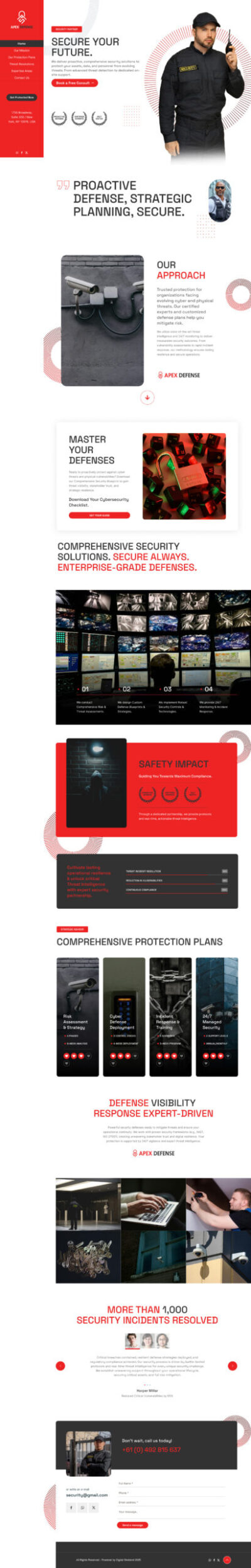 Security service providers website template 3