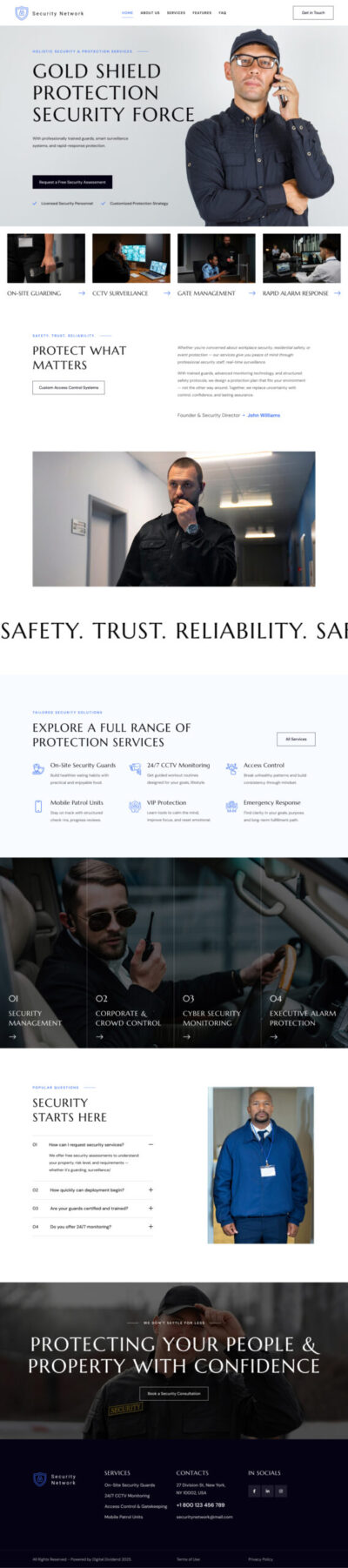 Security service providers website template 5