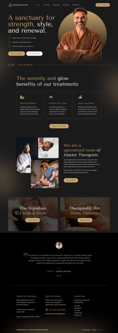 Spa website template 1