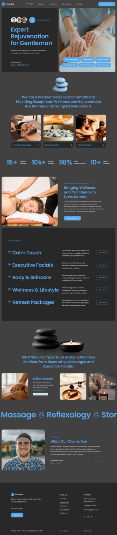 Spa website template 3